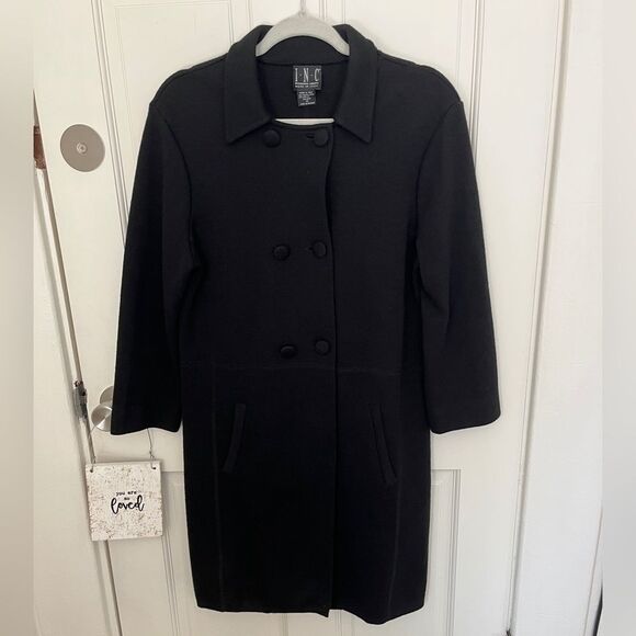 INC International Concepts Merino Wool Blend Kneelength Peacoat Size Medium - Picture 1 of 9
